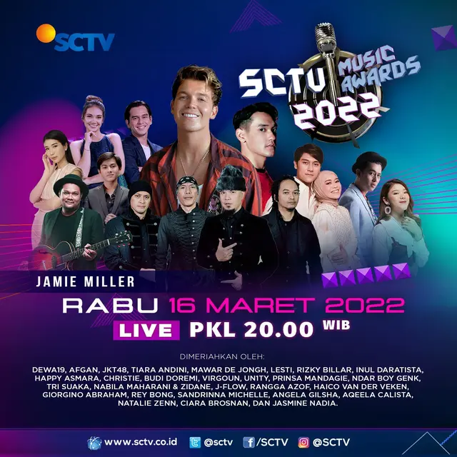 E-flyer SCTV Music Awards 2022