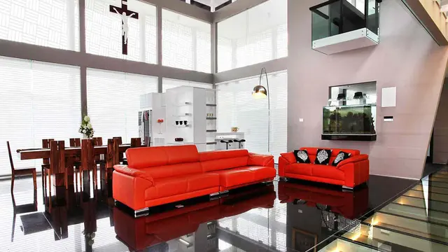 Desain Rumah Modern Kontemporer yang Tampil Futuristik dengan Warna Hijau