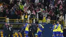 Selebrasi pemain Al Nassr setelah mengalahkan Al Taawoun pada pekan ke-17 Liga Arab Saudi 2022/2023 yang berlangsung di Mrsool Park, Jumat (17/2/2023) WIB. Dua gol Al Nassr dicetak oleh Abdulrahman Ghareeb di menit ke-17, lalu disusul oleh gol dari Abdullah Madu di menit ke-76. (Twitter/Al Nassr FC)
