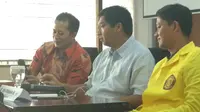 Wakil Ketua Umum Partai Gerindra Ferry Juliantono menghadiri diskusi bertajuk 'Pemilu dan Biaya Politik yang digelar di kampus Universitas Indonesia, Salemba, Jakarta, Jumat (20/4) (Liputan6.com/Putu)
