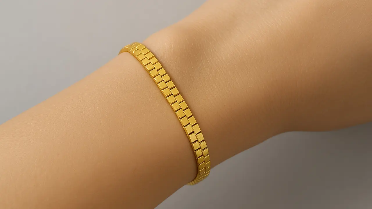 7 Model Gelang Tennis Emas 24 Karat 5 Gram Tanpa Batu Permata, Tampilan Ringan dan Tetap Stylish