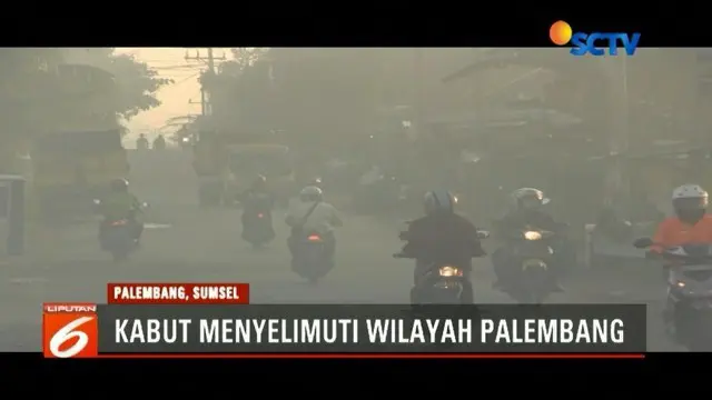 Kabut Asap Palembang Ganggu Jalur Transpotrasi Darat hingga Udara