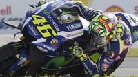 Pebalap Movistar Yamaha, Valentino Rossi, akan start dari posisi kedua pada balapan MotoGP Malaysia di Sirkuit Internasional Sepang, Minggu (30/10/2016). (Yamaha-Racing)