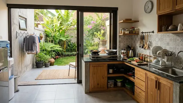Rumah 6x8 dengan Dapur Belakang