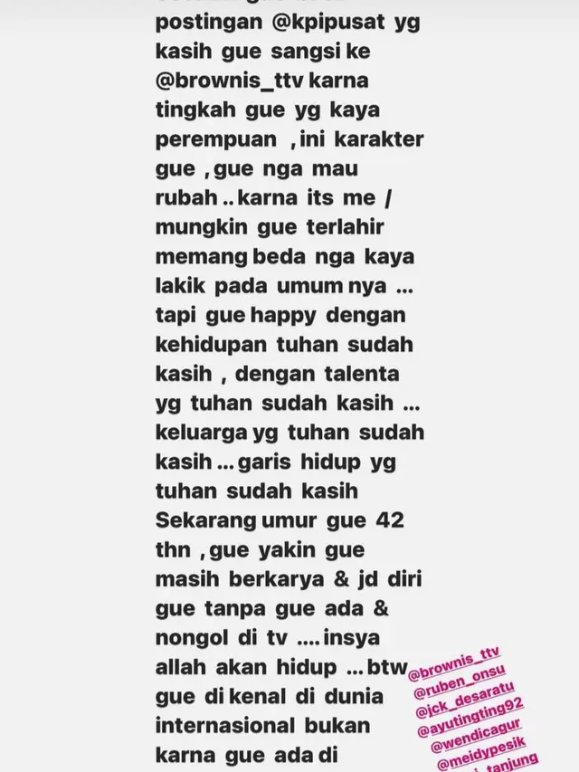 Unggahan Ivan Gunawan. (Foto: Dok. Instagram @ivan_gunawan)