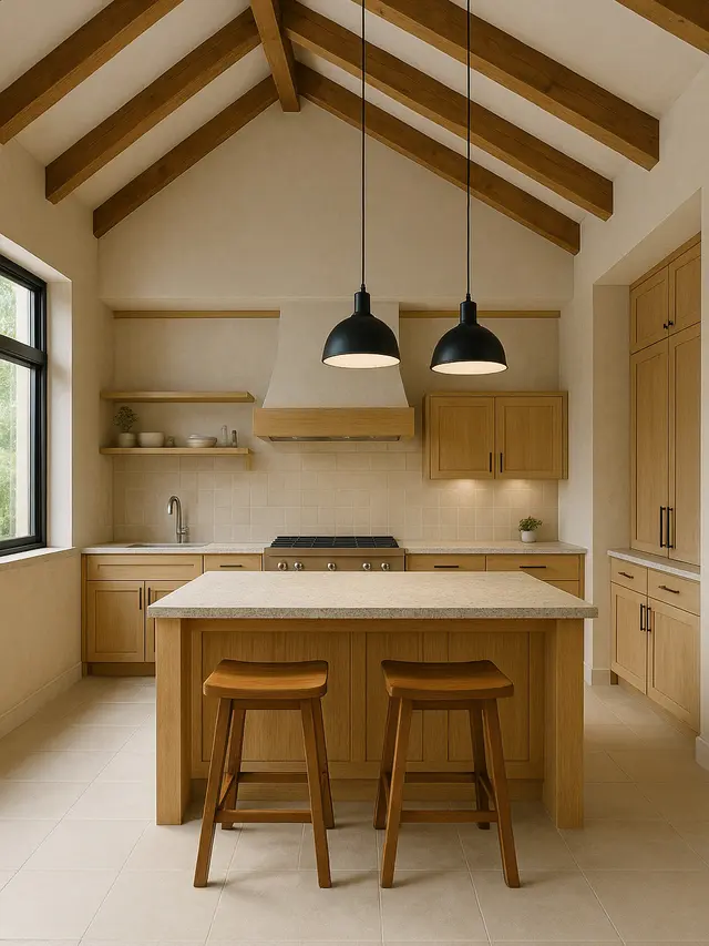 8 Desain Dapur Plafon Atap Tinggi, Bikin Ruang Masak Terlihat Lega dan Mewah