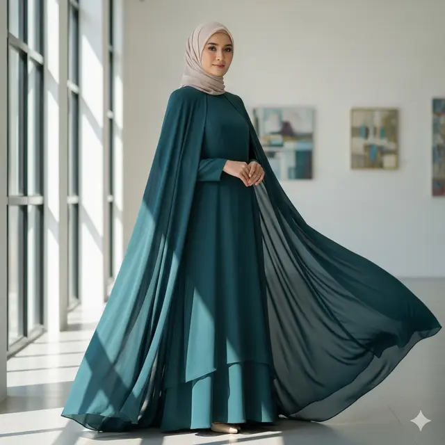 Tren Baju Kondangan Wanita Hijab Simpel Elegan 2025 (Image by Gemini)