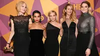 Di ajang bergengsi Golden Globes 2018, ada pemandangan unik yang cukup menarik perhatian. Terkait soal para wanita yang datang dengan memakai gaun hitam, dan ini sederet model gaun hitam di Golden Globes 2018. (Foto: AFP)