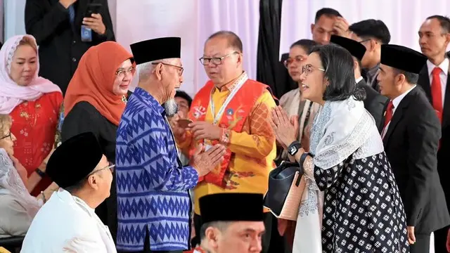 Sri Mulyani Bertemu Paus Fransiskus di Masjid Istiqlal. [@smindrawati]