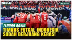 Timnas Futsal Indonesia tetap mendapat apresiasi dari suporter La Grande usai kalah dari Iran di final Piala Asia Futsal 2026 di Indonesia Arena, Sabtu (7/2/2026). Para pemain menyapa pendukung yang bangga atas perjuangan bersejarah menuju final perd...