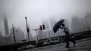 Topan Fung-Wong melewati pesisir Shanghai, Tiongkok, (23/9/2014). (REUTERS/Carlos Barria)
