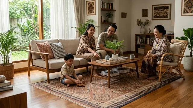 Tips Memilih Karpet Ruang Tamu (AI Generated)