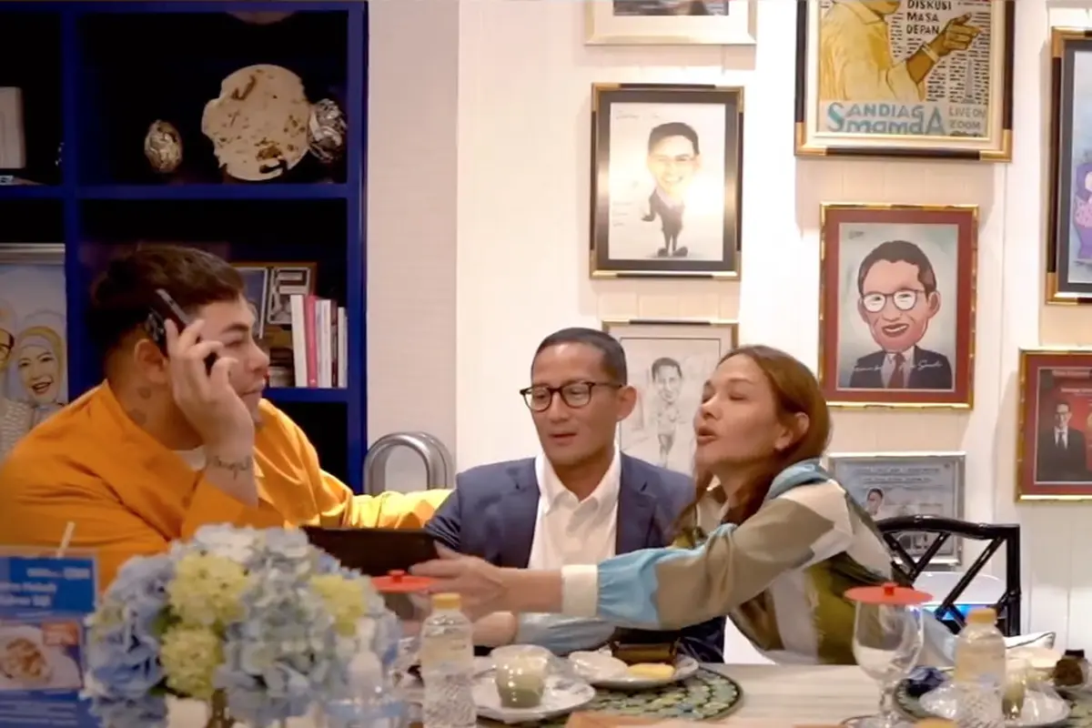 Bunda Corla bertemu Sandiaga Uno. (Foto: Dok. Instagram @sandiuno)