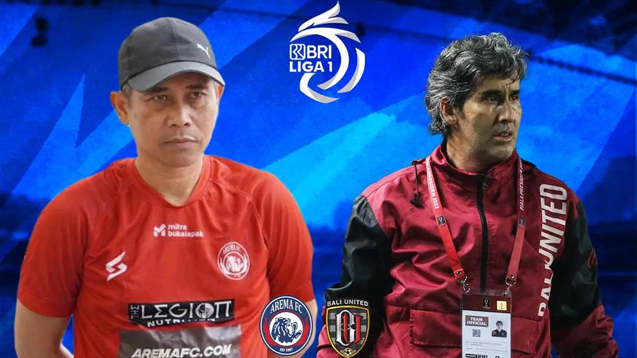 BRI Liga 1- Duel Pelatih - Arema FC Vs Bali United - Joko Susilo Vs Stefano Cugurra Teco