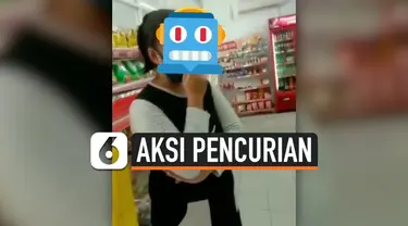 WANITA TERTANGKAP BASAH MENCURI DI MINIMARKET