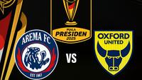 Cover prediksi Area FC versus Oxford United di Piala Presiden 2025.&nbsp;