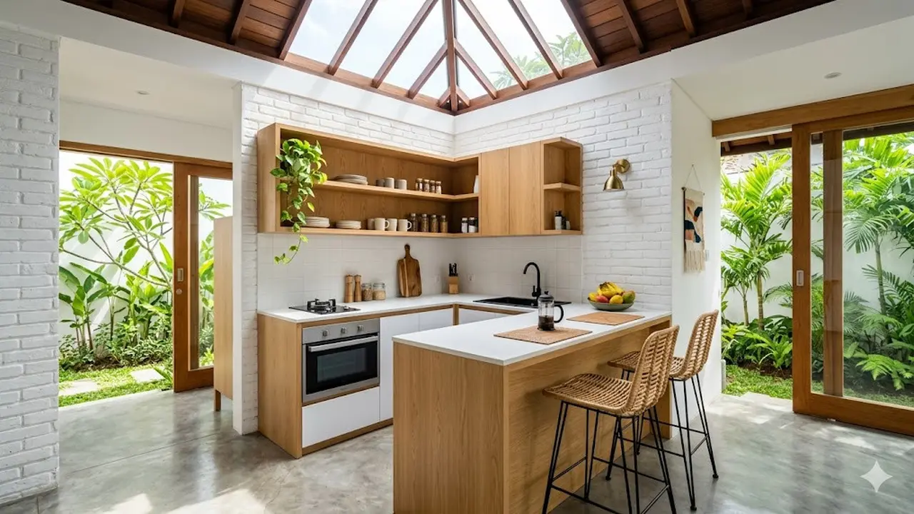 Inspirasi Dapur Terbuka yang Menyatu dengan Taman