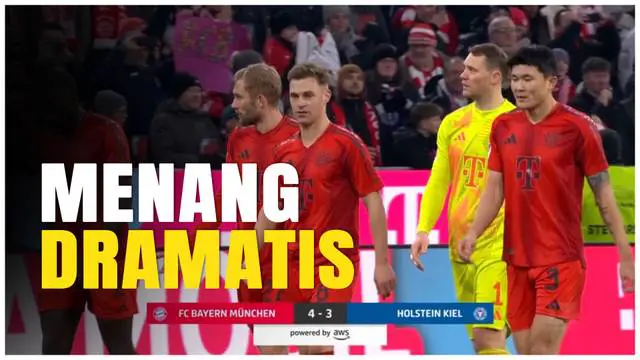 VIDEO: Kemenangan Dramatis Bayern Munchen, Tiga Poin Berharga di Tengah Kebangkitan Holstein Kiel