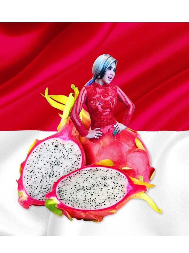 6 Editan Fashion Syahrini dengan Makanan Ini Bikin Tepuk Jidat