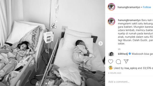 Istri dan keempat anak Hanung Bramantyo dirawat di rumah sakit (https://www.instagram.com/p/B7M68OdH3pN/)