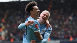 Erling Haaland mencetak hattrick saat City melibas Liverpool 4-0 pada perempat final Piala FA di Etihad Stadium, Sabtu, (4/4/2026). (AFP/Darren Staples)