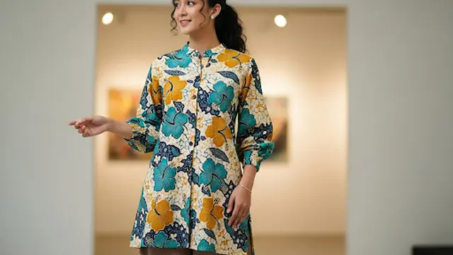 Tunik Batik Balon Elegan
