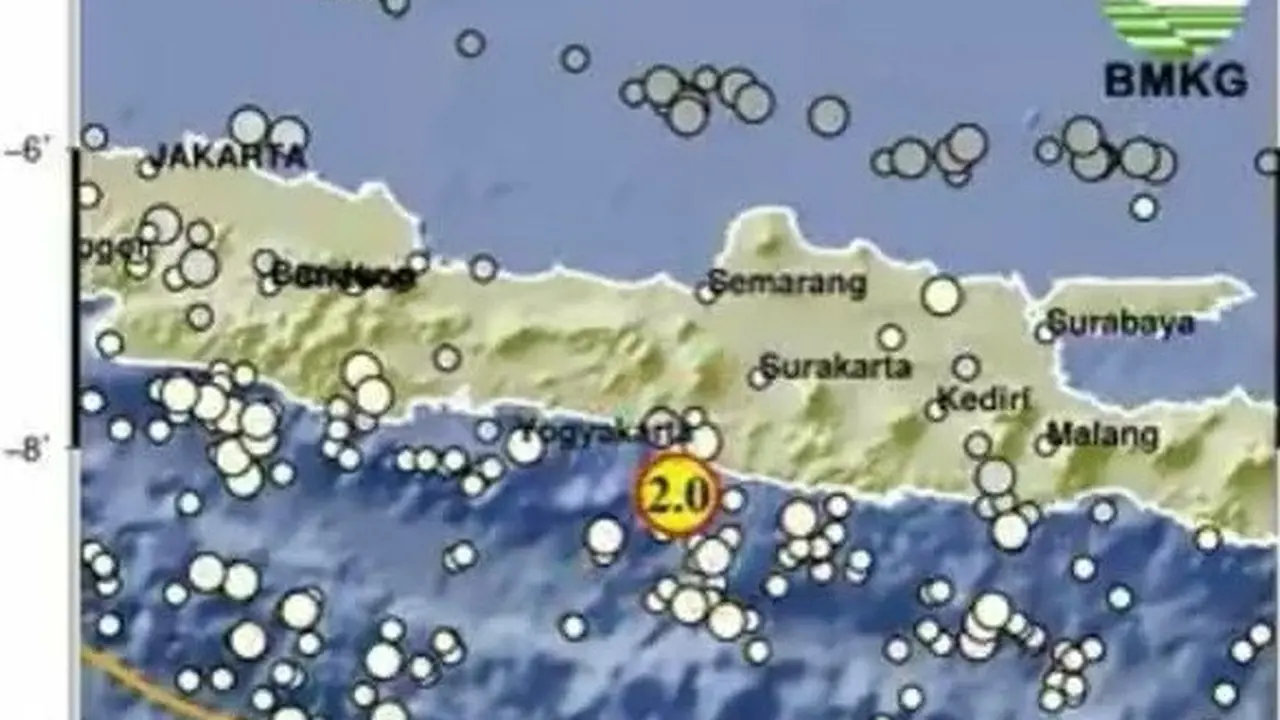 Gempa guncang Bantul. (BMKG)