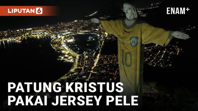 Kenang Satu Tahun Kematian, Patung Kristus Kenakan Jersey Pele