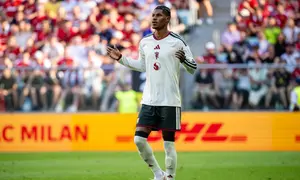 Ekspresi Marcus Rashford ketika membela Manchester United di laga pramusim lawan AC Milan (Dok. Manchester United/@ManUtd)