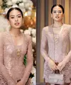 Maudy Ayunda Dibalut Kebaya Pink saat Jadi Bridesmaid. [@maudyayunda]