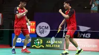 Ganda putra PB Djarum Muh. Putra Erwiansyah/Patra Harapan Rindorindo saat pertandingan Yuzu Isotonic Akmil Open 2021 di GOR Djarum, Magelang, Jawa Tengah, Rabu, 3 November. (foto: istimewa)