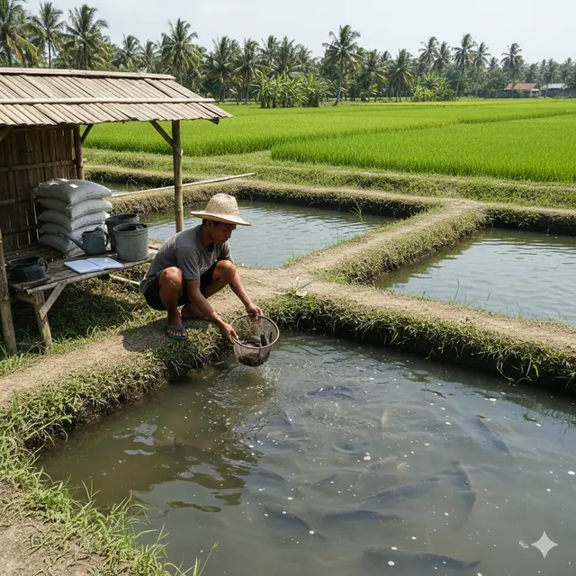 Usaha Ternak Ikan Modal Rp200 Ribu (Foto: Gemini AI)