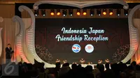 Presiden Jokowi memberikan sambutan saat menghadiri jamuan makan malam yang dihadiri delegasi Jepang, Jakarta, Senin (23/11/2015). Jokowi mengemukakan Jepang adalah patner penting bagi Indonesia. (Liputan6.com/Gempur M Surya)