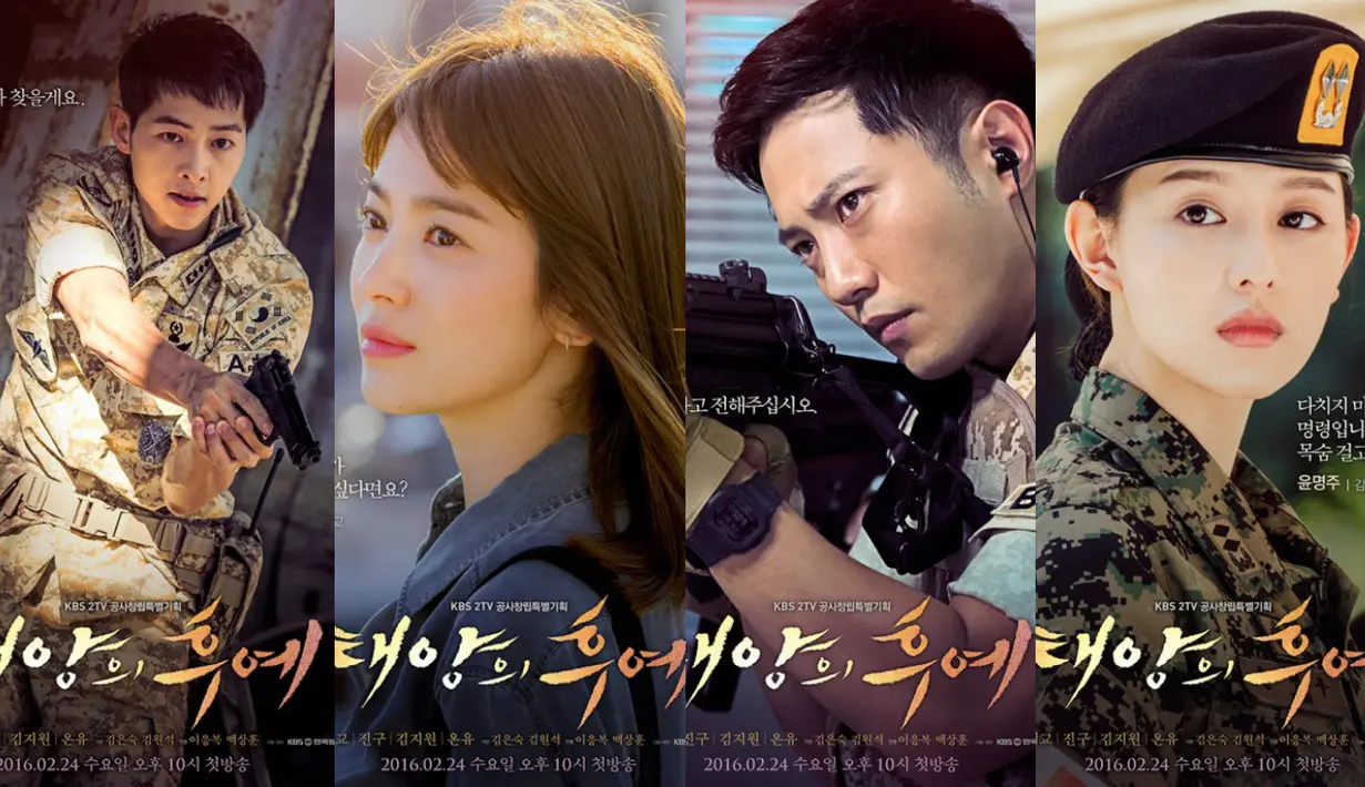 Descendants of the Sun adalah drama Korea yang sangat populer. Drama ini disukai banyak orang, lantaran menghadirkan banyak emosi saat menontonnya. (Foto: Soompi.com)