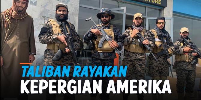 VIDEO: Turun ke Jalan, Taliban Rayakan Kepergian AS dari Afghanistan