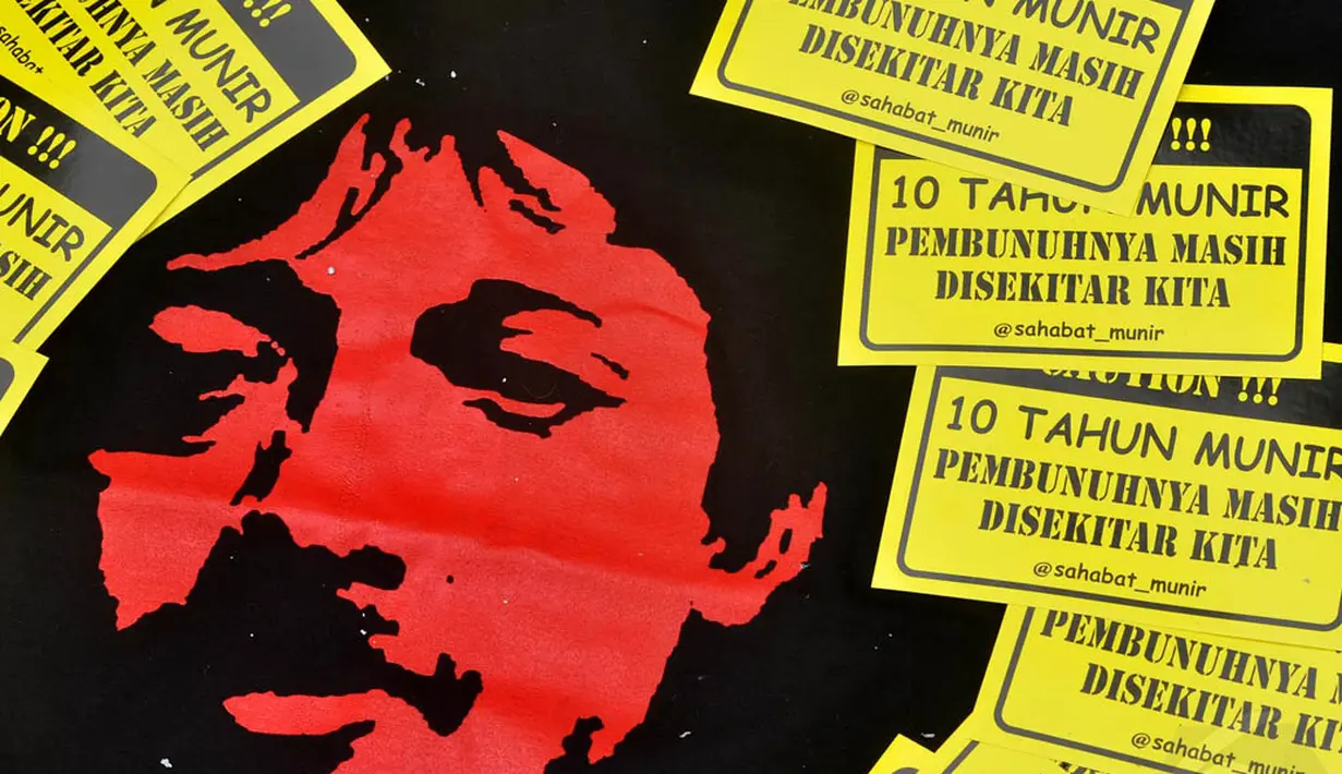 Aksi ini dilakukan tepat satu hari sebelum peringatan hari ulang tahun pejuang hak asasi manusia (HAM) Munir Said Thalib, pada 8 Desember besok, Jakarta, Minggu (7/12/2014). (Liputan6.com/Miftahul Hayat)