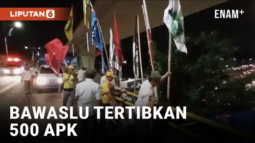 VIDEO: Sebanyak 500 Alat Peraga Kampanye Ditertibkan di Wilayah Jakarta Timur