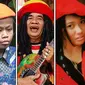 4 Artis yang Ngetop dengan Baret Merah (Liputan6.com/Sangaji)