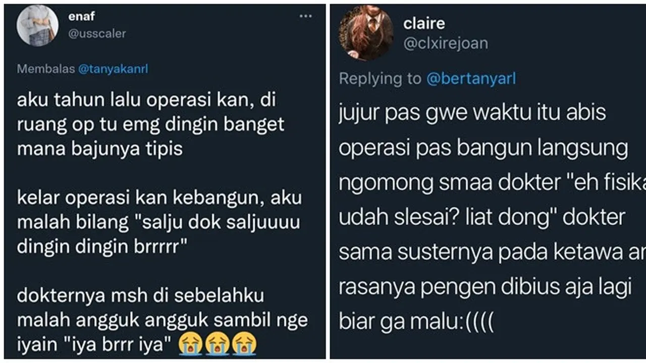 6 Cerita Netizen Ngomong Melantur ke Dokter Pasca Operasi Ini Kocak