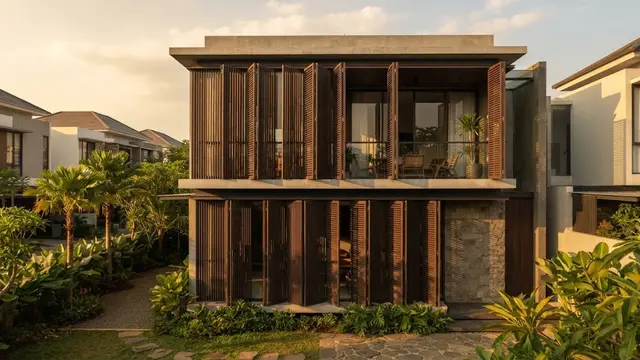 Desain Fasad Rumah Menghadap Matahari Sore