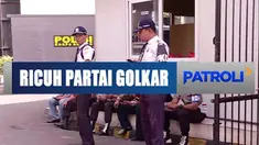 Usai perebutan kantor DPP Partai Golkar, polisi masih berjaga-jaga di depan gedung DPP.
