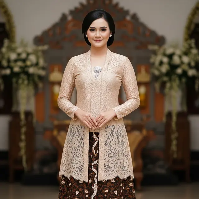 Model Kebaya Simpel dengan Rok Batik A-Line di 2025