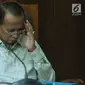 Terpidana korupsi penyelenggaraan ibadah haji 2010-2013, Suryadharma Ali saat menjalani sidang lanjutan PK di Pengadilan Tipikor, Jakarta, Senin (2/7). Melalui kuasa hukumnya, Suryadharma Ali menyerahkan sejumlah bukti. (Liputan6.com/Helmi Fithriansyah)