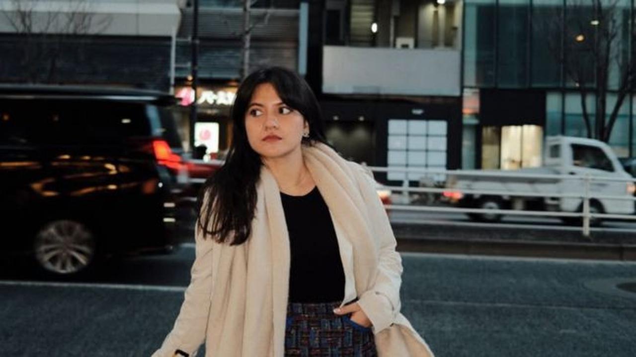 Marsha Aruan tampil elegan di Jepang. (credit:instagram.com/aruanmarsha)