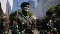 Kegiatan patroli bersama tersebut telah dilakukan sejak Minggu (31/8/2025) sore hari. (AP Photo/Dita Alangkara)