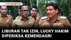 Buntut liburan tanpa izin ke Jepang, Bupati Indramayu, Lucky Hakim akhirnya diperiksa Inspektorat Kementerian Dalam Negeri. Selain mengakui kesalahannya, Lucky menegaskan siap menerima konsekuensi termasuk sanksi akibat perbuatannya.