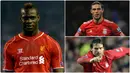 Liverpool memiliki sejumlah pemain bintang yang mampu menunjukan performa luar biasa ketika bersama The Reds. Namun ada beberapa pemain bintang justru gagal tampil bersinar di Liverpool. Berikut pemain yang gagal bersinar saat berseragam Liverpool. (kolase foto AFP)