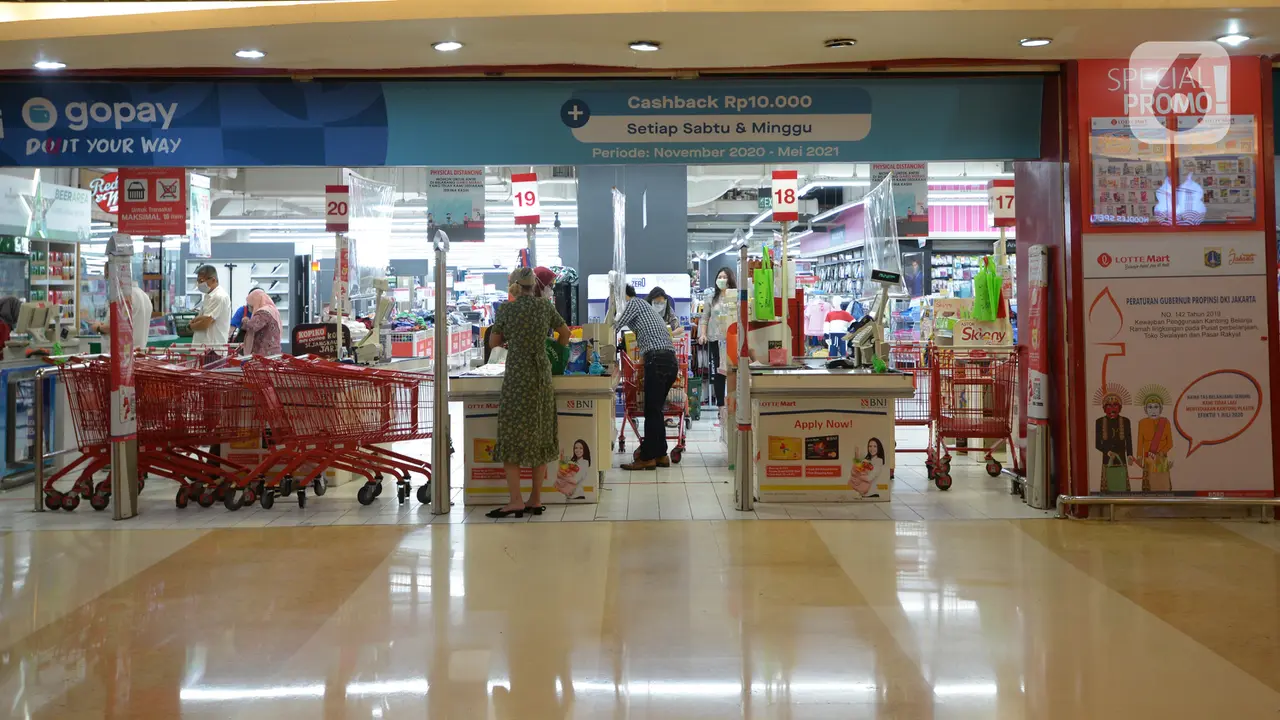 Inflasi pasar ritel supermarket