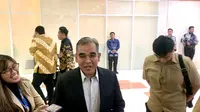 Ketua MPR sekaligus Anggota Komisi I DPR dari Fraksi Gerindra, Ahmad Muzani mengungkapkan pembahasan dalam rapat tertutup antara Komisi I DPR dengan Kepala BIN M Herindra. (Liputan6.com/Delvira Hutabarat)