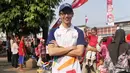 Brandon Salim Arak Obor Asian Games 2018. (Nurwahyunan/Bintang.com)